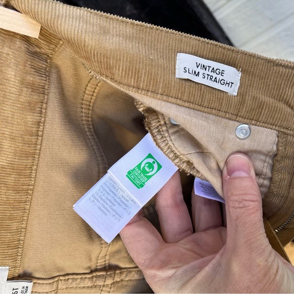 J Crew Wm’s Corduroy Vintage Slim Straight Pants in Tan #AC336 Sz 26 Tall - Picture 4 of 12
